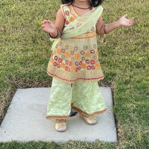 Mint Green Outfit (2T) wore once in wedding